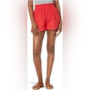 Monrow Poplin Paperbag Shorts Red/Firecoal size S